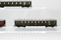 Roco N Konvolut Abteilwagen (1.Kl., 2.Kl, grün) Speisewagen (rot) DB