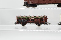 Piko H0 Konvolut Säurefasswagen mit BrHs, Kühlwagen (InterFrigo), Gedeckter Güterwagen mit BrHs, DB
