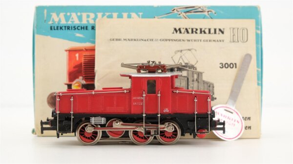 Märklin H0 3001 Elektrische Lokomotive BR E 63 der DB Wechselstrom Analog (Hellblaue OVP)