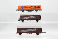 Roco H0 Konvolut Gedeckter Güterwagen (RocoClean), Gedeckte Güterwagen (Set Stückgut-Schnellverkehr), DR/SBB-CFF