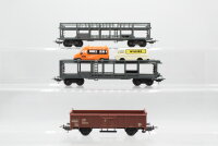 Lima H0 Konvolut Autotransportwagen (mit Transporter), Hochbordwagen, FS