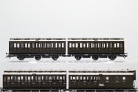 Märklin H0 Konvolut Abteilwagen 2.Kl., 3.Kl., 3.Kl. mit Gepäckabteil, (3-achsig) Länderbahn