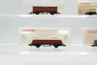 Fleischmann N Konvolut Kranwagen, Niederbordwagen, Hochbordwagen, Schwerlastwagen (in EVP)