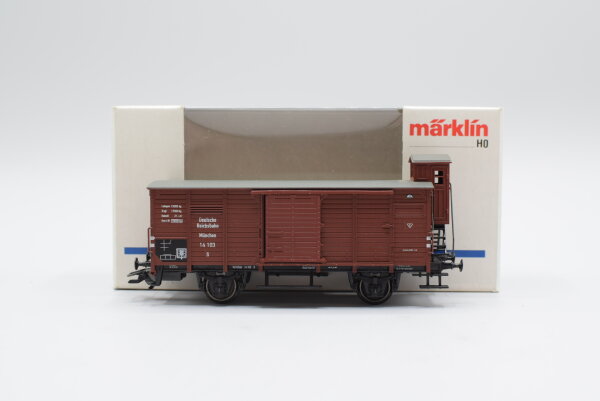Märklin H0 4695 Gedeckter Güterwagen mit Bremserhaus  G 10 der DRG (brauner Wagenkasten)