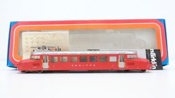 Märklin H0 3125 Triebwagen Serie RBe 2/4 der SBB Wechselstrom Digitalisiert (Blau-Rote OVP) (vermutlich verharzt)