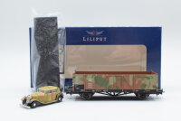 Liliput H0 L221797 Güterwagen mit Tarnanstrich...