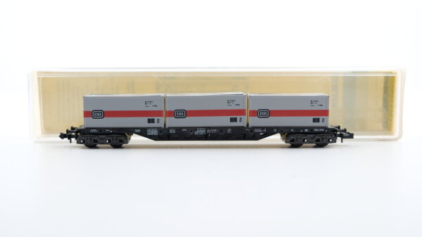 Minitrix N 13511 Container-Tragwagen DB