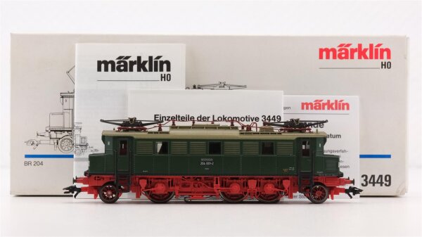 Märklin H0 3449 Elektrische Lokomotive BR 204 der DR (DDR) Wechselstrom Digitalisiert (Weiße OVP) (vermutlich verharzt)