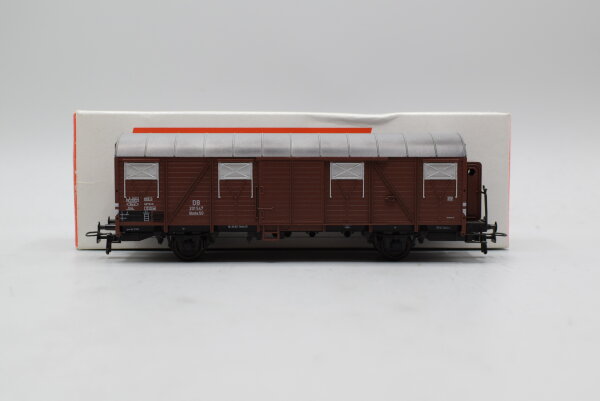 Klein Modellbahn H0 3021 Gedeckter Güterwagen mit Bremserh. DB
