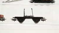 Märklin H0 Konvolut Kranwagen mit Beiwagen/ Drehschemelwagen/ Rungenwagen DB