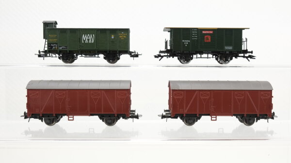 Roco/Trix/Märklin H0 Konvolut ged. Güterwagen/ Postwagen K.Bay.Sts.B./Württemberg