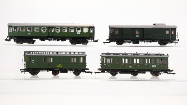 Roco/Trix H0 Konvolut Gepäckwagen/ Postwagen/ Abteilwagen/ Mitteleinstiegswagen 1./2.Kl. DB/DBP