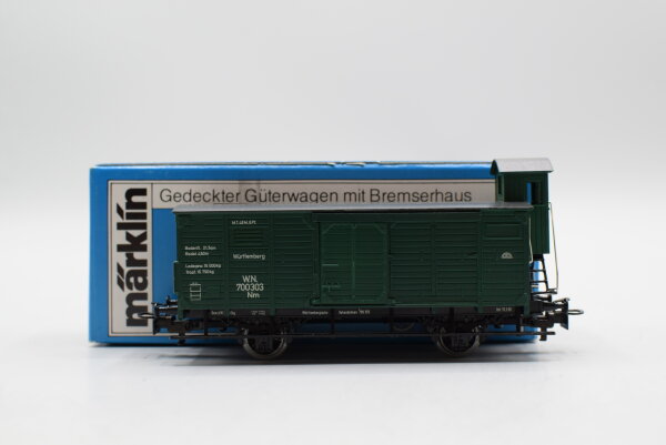 Märklin H0 4679 Gedeckter Güterwagen (700303) mit Bremserhaus  Nm der K.W.St.E. / Pfalz-Bahn