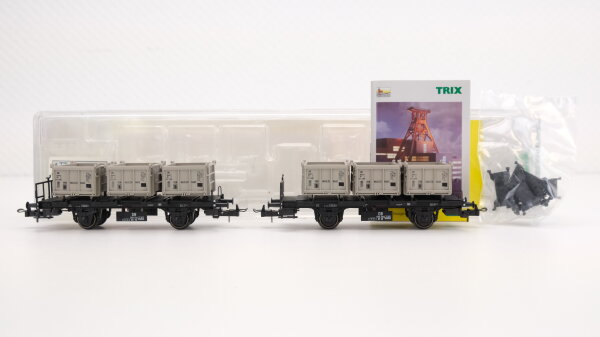Trix H0 23958 Behältertragwagenset