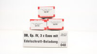 M+D H0 048 3x Eaos mit Edelschrott-Beladung DB