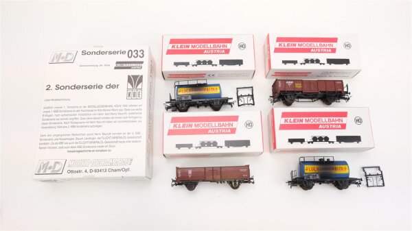 M+D H0 033 2x E-Wagen, 2x Kesselwagen KBE