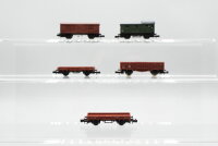 Arnold/Lima N Konvolut Packwagen/ Niederbordwagen/ Hochbordwagen/ ged. Güterwagen DB