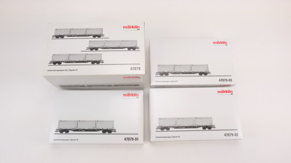 Märklin H0 47079 Containertragwagen-Set Sgnss der ÖBB