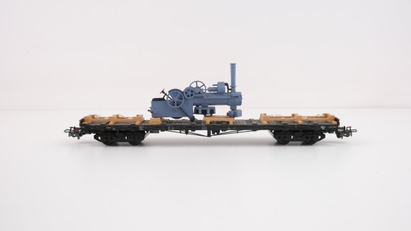 Märklin H0 84663 Flachwagen mit Ladegut Lokomobile  Rs 680 der DB