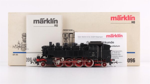 Märklin H0 3096 Tenderlokomotive BR 86 der DB Wechselstrom Analog (Weiße OVP) (Richtungswechsel Defekt)