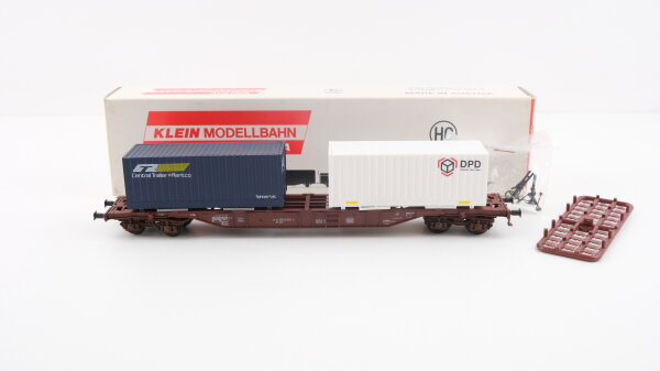 Kleinbahn H0 3642 Containerwagen mit 2 Kofferaufbauten DB