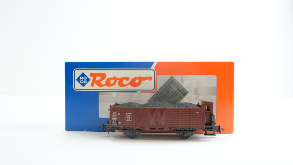 Roco H0 46278 Hochbordwagen mit Bremserhaus und Kohleladung DB