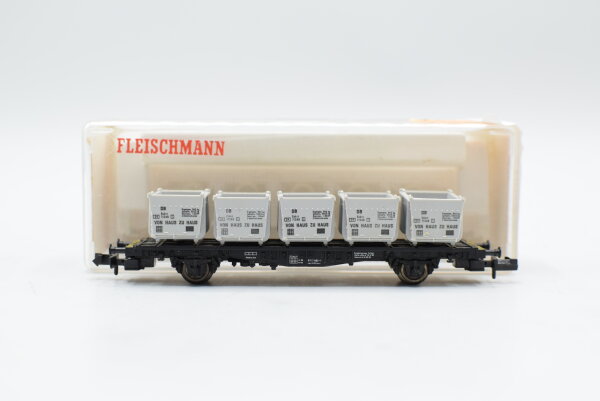 Fleischmann N 8231 Behältertragwagen Haus zu Haus Lbs 598 DB