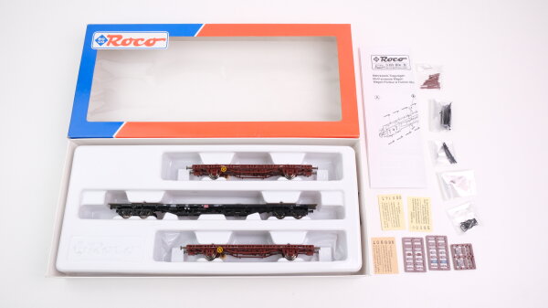 Roco H0 44125 Wagenset Baustahltransport DB