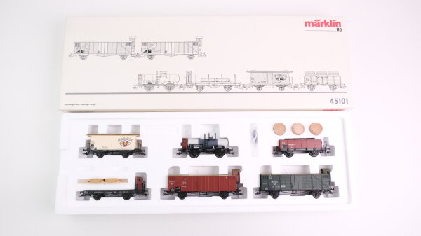 Märklin H0 45101 Güterwagen-Set "Geislinger Steige" Wagen der K.W.St.E./ Gr.Bad.Sts.E.