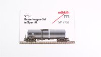 Märklin H0 4755 Kesselwagen-Set der VTG / DB