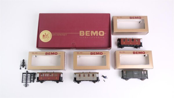 Bemo H0e 7403 800 Personenwagen Set Württemberg 4tlg. K.W.St.E.