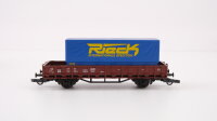 Roco H0 46031 Rungenwagen mit Container (Rieck) DB (EVP)