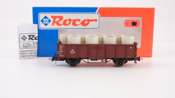 Roco H0 46617.A Hochbordwagen (beladen mit Röhren) DB (EVP)