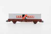 Roco H0 4399W Rungenwagen (335 5 128-2) mit Container (Sea Land) DB