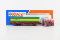 Roco H0 46306 Rungenwagen (334 7 888-6) mit Container (Schenker) DB