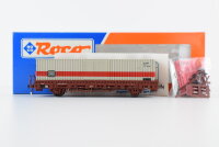 Roco H0 46306 Rungenwagen (334 7 888-6) mit Container DB