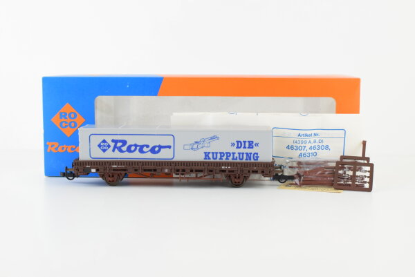 Roco H0 4399A Rungenwagen mit Container (Roco - Die Kupplung)