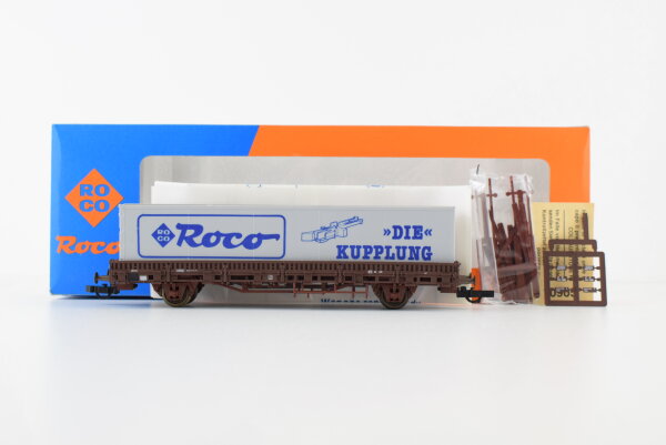 Roco H0 4399A Rungenwagen mit Container (Roco - Die Kupplung)