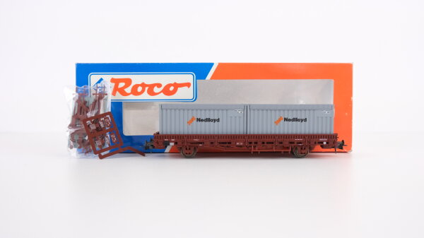 H0 46320 Rungenwagen mit Container (Nedlloyd) NS