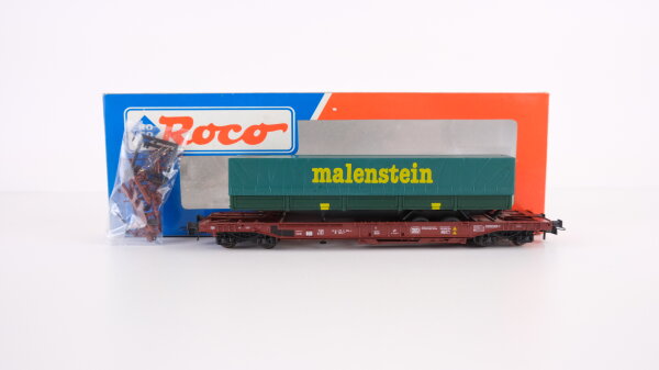 Roco H0 46358 Taschenwagen (Sattelauflieger Malenstein) DB