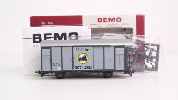 Bemo H0m 2283 193 ged. Güterwagen "Verein Dampffreunde 25 Jahre" RhB