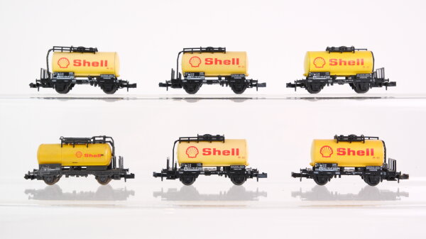 Roco/u.a. N Konvolut Kesselwagen "Shell" DB