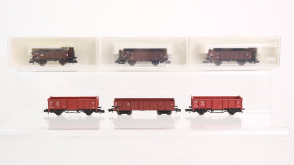 Fleischmann N Konvolut Hochbordwagen/ offener Güterwagen ÖBB/DB