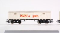 Kleinbahn H0 Konvolut Kühlwagen/ ged. Güterwagen/ Niederbordwagen ÖBB/HZ (in EVP)