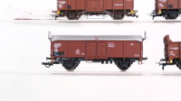 Klein Modellbahn H0 Konvolut 3103/3101/u.a. Glastransportwagen/ Schiebedachwagen/ Hochbordwagen DB/SNCB