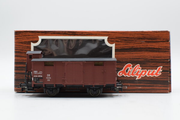 Liliput H0 214 00 gedeckter Güterwagen mit Bremserhaus DB