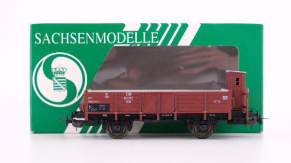 Sachsenmodelle H0 16001 Niedrigbordwagen mit Bremserhaus DB