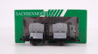 Sachsenmodelle H0 16017 Weinfasswagen mit Bremserhaus...