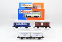 Roco/Piko/Fleischmann H0 Konvolut ged. Güterwagen/ Containertragwagen/ Klappdeckelwagen DR/CSD (in EVP)