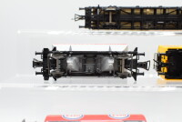 Fleischmann/Roco/u.a. H0 Konvolut Kesselwagen/ ged. Güterwagen/ Containertragwagen/ Schüttgutwagen DB/FS